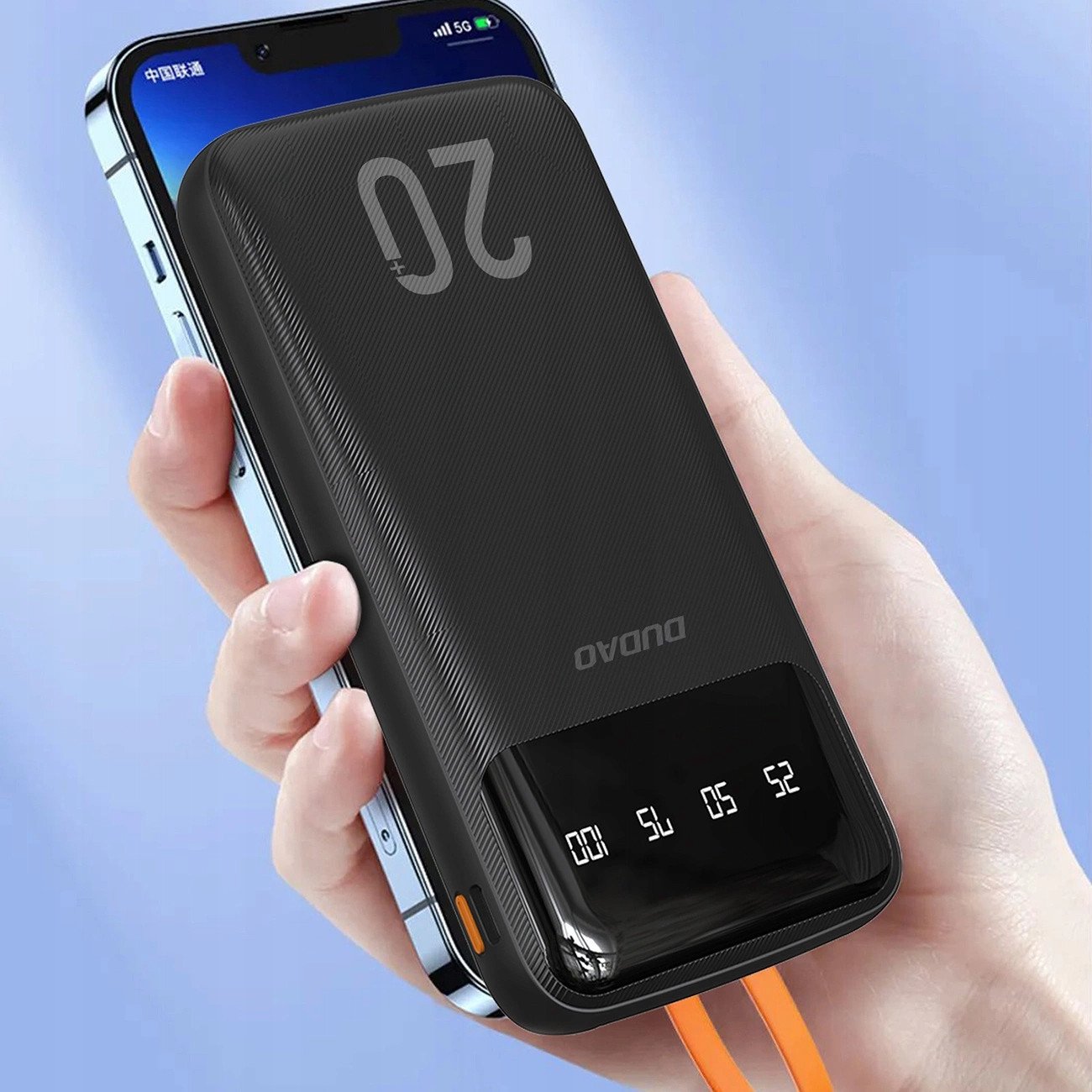 Пренослив полнач Dudao K6Pro+, 20000mAh, 10W, црн