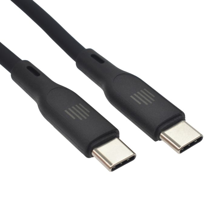 Dviced Cable USB-C To USB-C Silicone 1,25M, Black