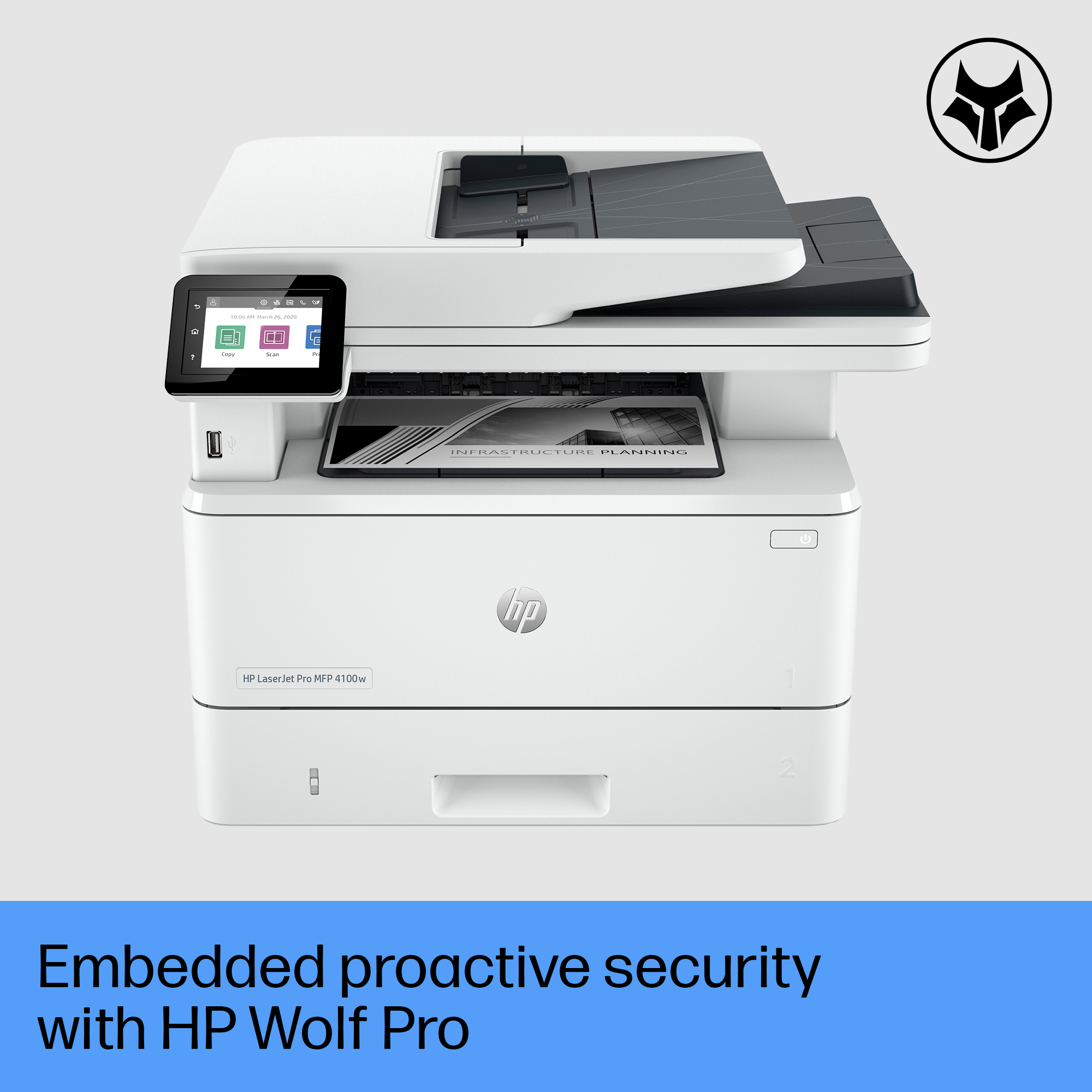 Printeri HP LaserJet Pro MFP 4102fdw, lazer monokrom, WiFi, i bardhë