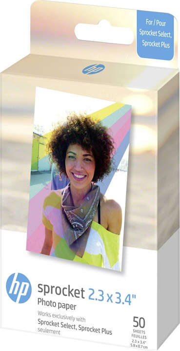 Letër për foto HP Zink Paper Sprocket Select, 2.3x3.4", 50 fletë