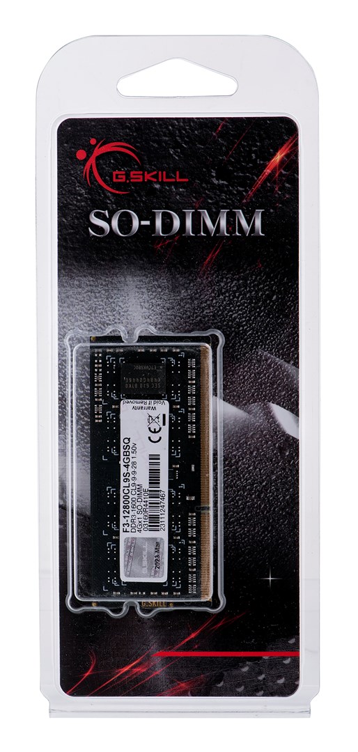 Memorie RAM G.Skill, 4GB, DDR3, 1600MHz, e zezë