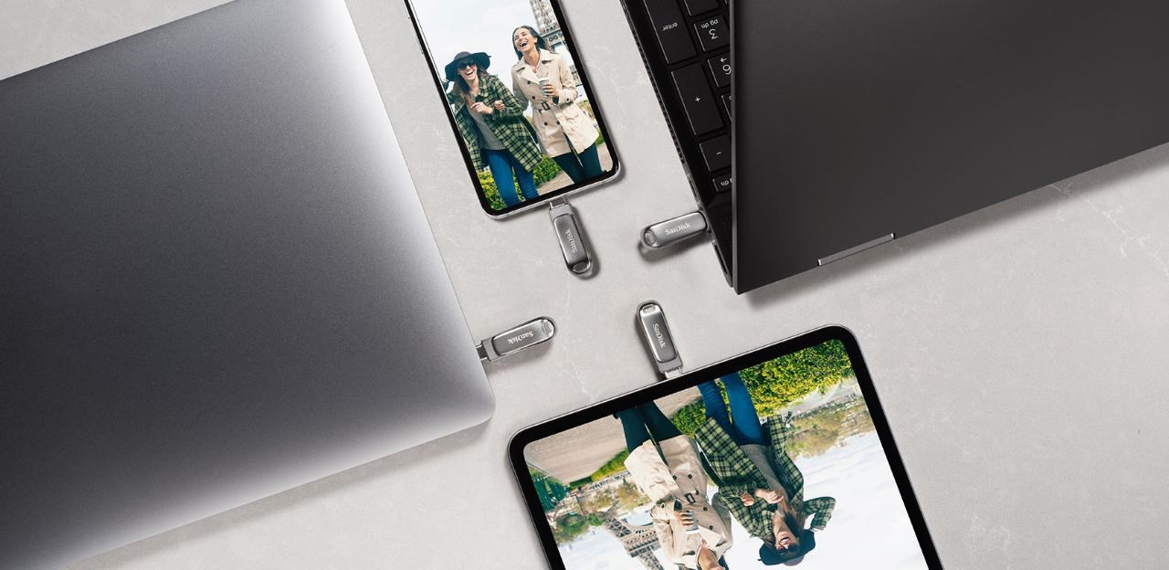 USB SanDisk Ultra Dual Drive Luxe, 64 GB, USB Type-A / USB Type-C