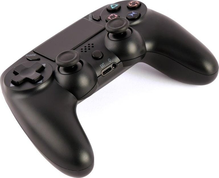 Gamepad Gembird JPD-PS4BT-01-BK, wireless, për PS4 dhe PC, i zi