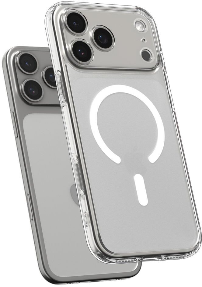 Mbulesë telefoni Spigen Ultra Hybrid MagSafe për iPhone 17 Pro, transparente, e bardhë