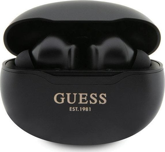 Kufje Bluetooth Guess Classic EST GUTWST50EK, TWS, IPX6, të zeza