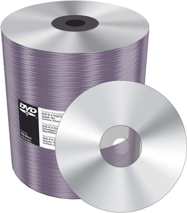 Disqe MediaRange DVD-R 4,7GB, 100 copë