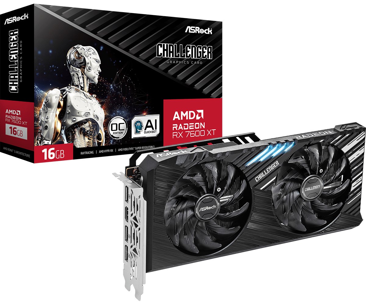 Kartelë grafike ASRock Radeon RX 7600 XT Challenger OC 16GB GDDR6