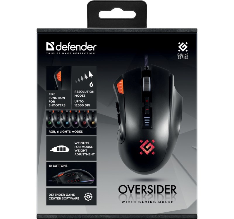 Maus Defender GM-917 OVERSIDER, USB, i zi