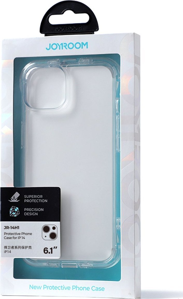 Mbulesë Joyroom Defender Series JR-14H1 për iPhone 14, me mbajtëse dhe grep, transparente