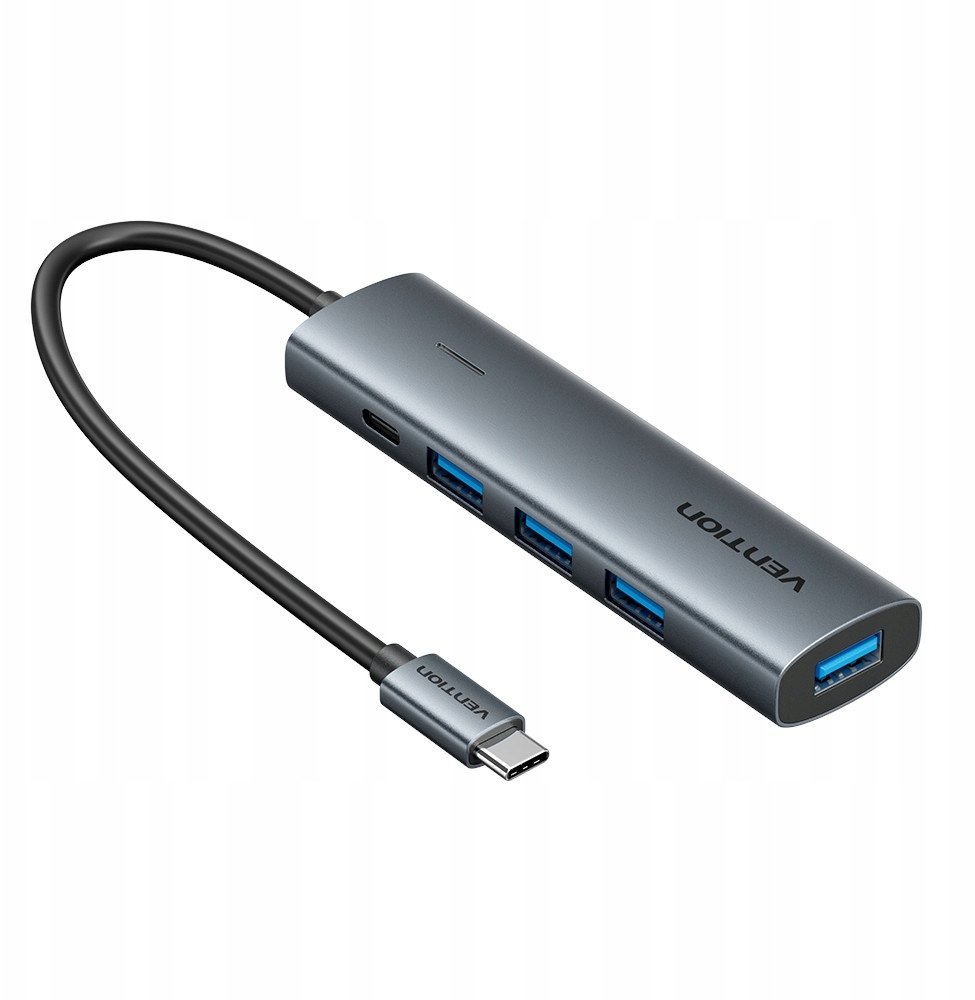 Hub USB Vention 5 in 1, USB C 3.0, 0.15m, gri