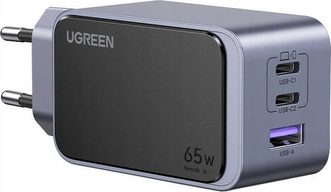 Karikues Ugreen Nexode S, 65W, 3 porta GaN, i bardhë