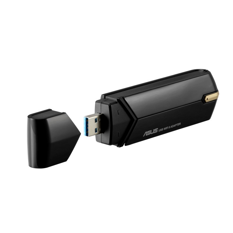 Përshtatës WiFi ASUS USB-AX56, 1800 Mbps, i zi
