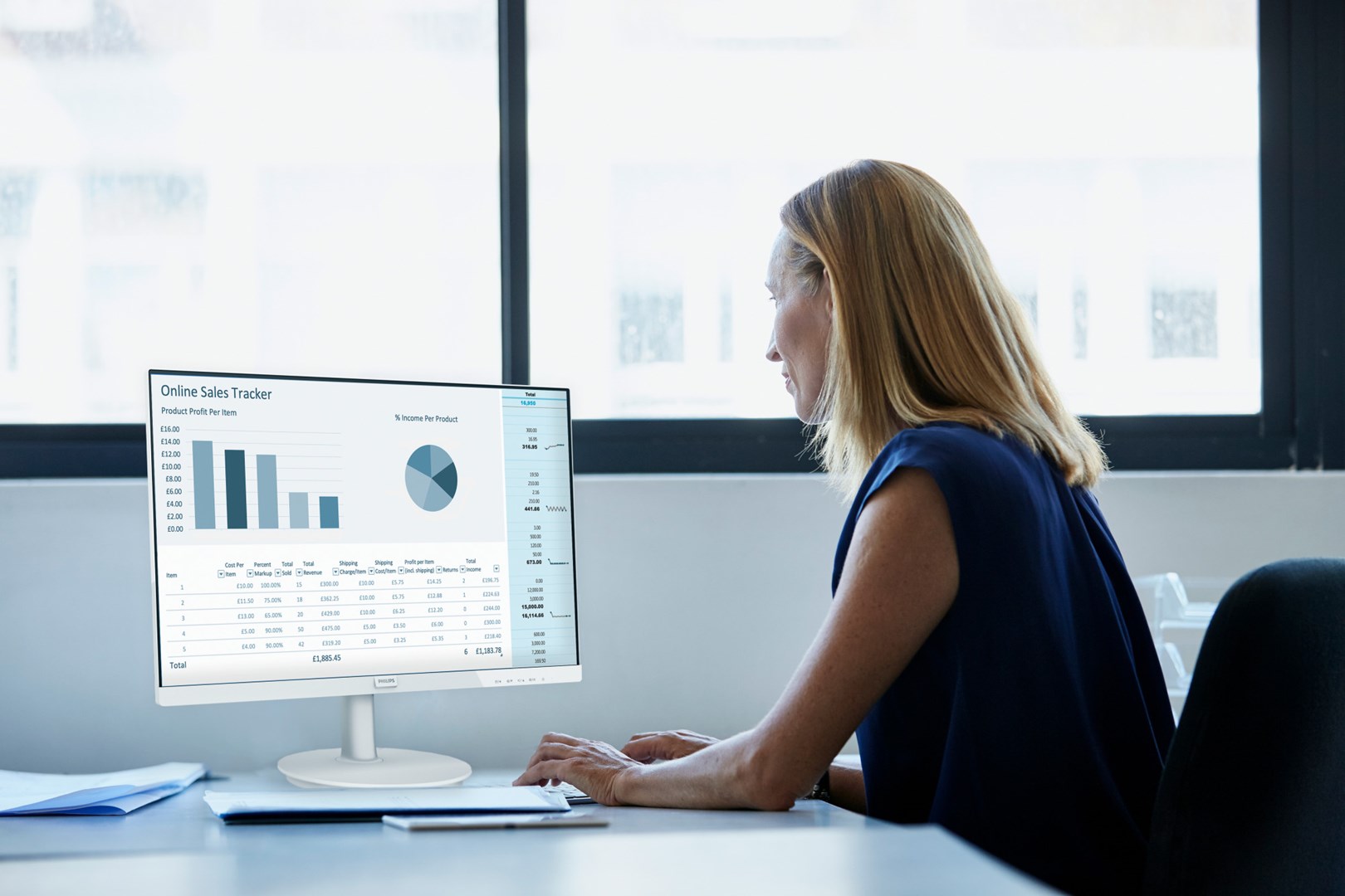 Monitor Philips V Line, 27", 1920 x 1080, 75 Hz, i bardhë