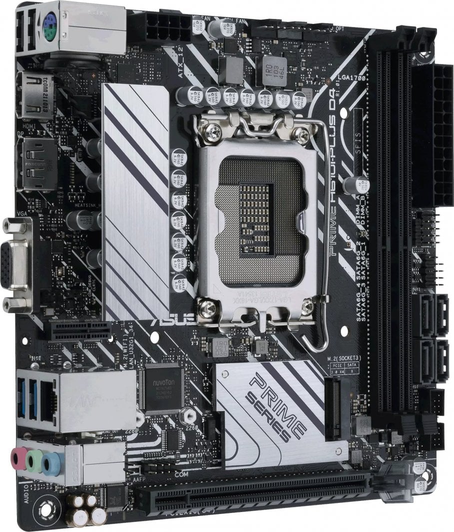 Pllakë amë ASUS PRIME H610I-PLUS D4-CSM, Intel H610, Socket 1700, 2 slota, Mini ITX 3