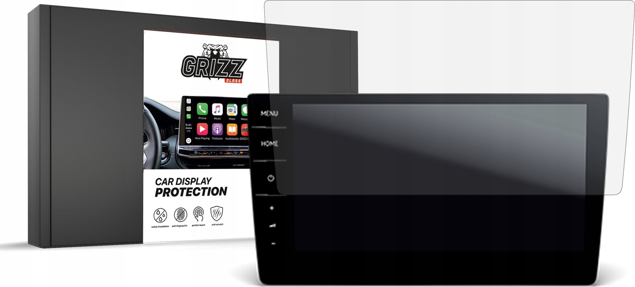 Folie mbrojtëse matte GRIZZ për ekran Volkswagen E Golf Discover Pro 2017 2019, anti gjurmë gishtash, transparente