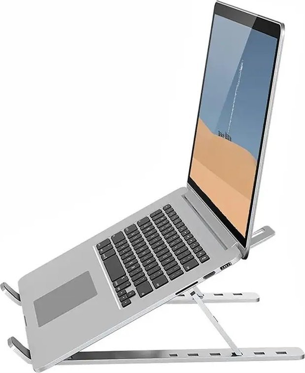 Stendë laptopi Swissten Aluminum, e rregullueshme, alumini, argjendi