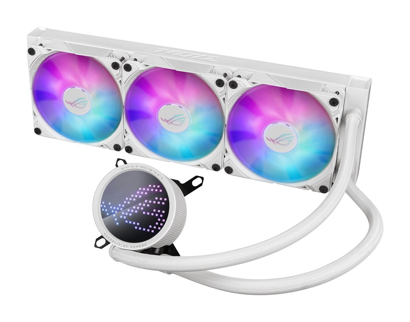 Ftohës me ujë ASUS ROG Ryuo III 360 ARGB, 12 cm, i bardhë