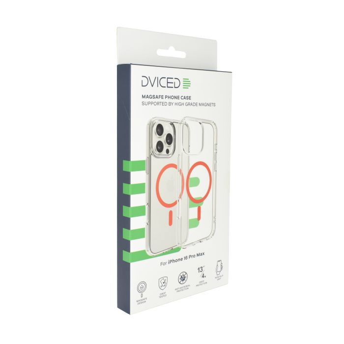 Dviced MagSafe iPhone 16 Pro Max Clear Case, Red
