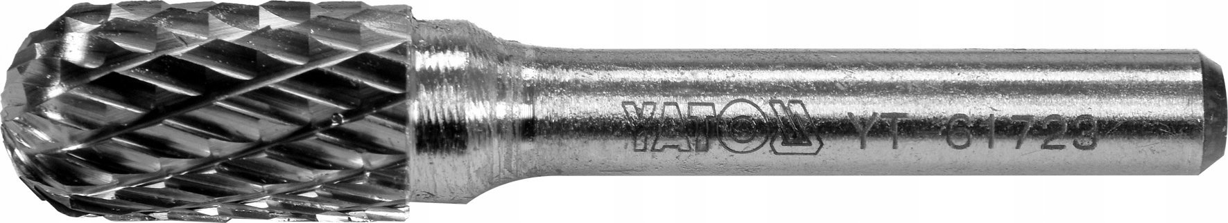 Freza cilindrike për metal Yato YT-61723, dia 10mm, bisht 6mm, argjendtë