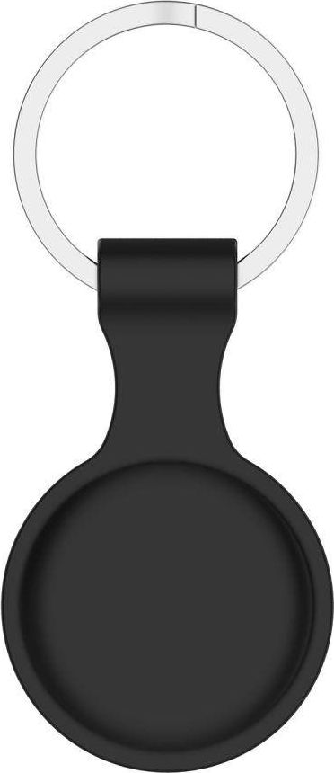 Mbajtëse silikoni Tech-Protect Icon për Apple AirTag, me unazë, e zezë