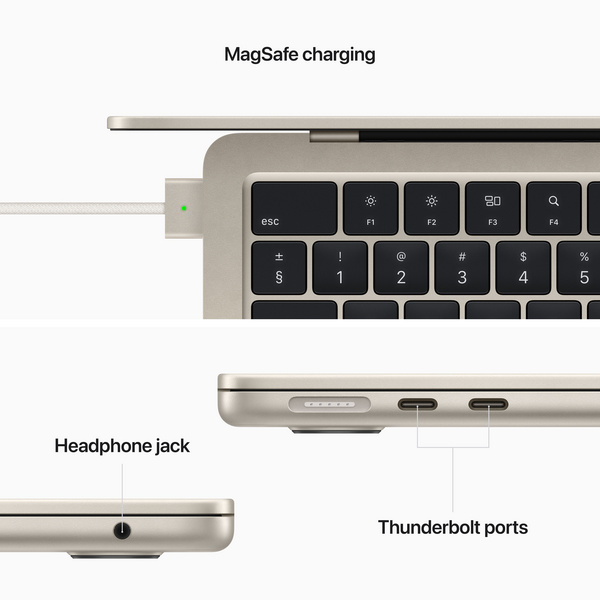 [OUTLET] Apple MacBook Air 13.6", M2 8-core, 8GB, 256GB, 8-core GPU, Starlight