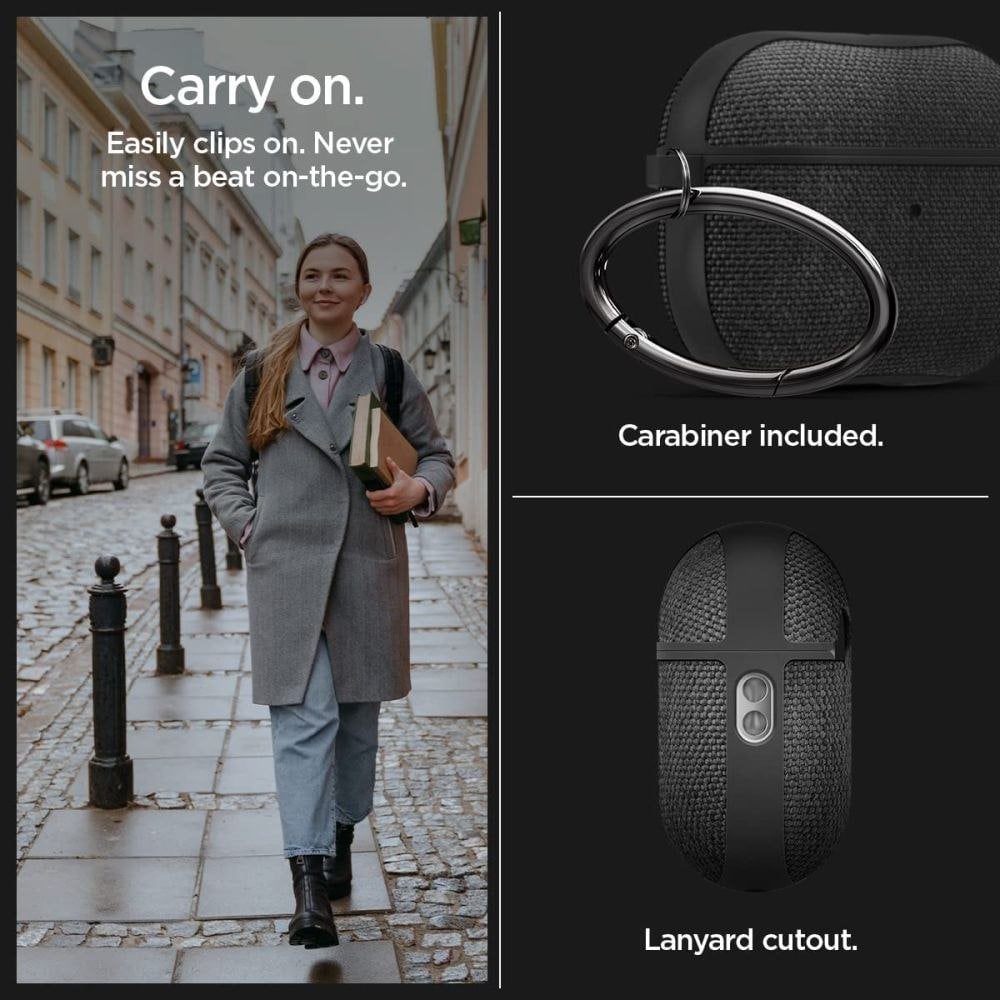 Mbulesë Spigen Urban Fit për Apple AirPods Pro 1 2, e zezë