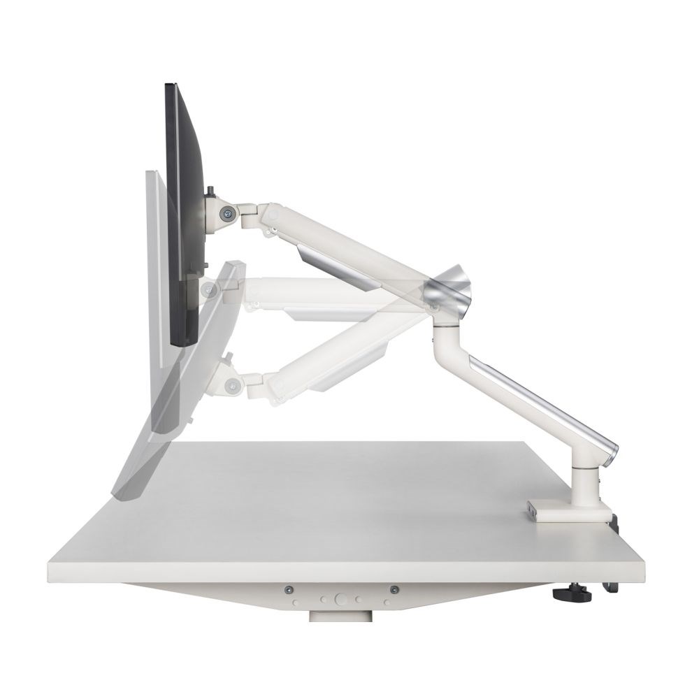 Mbajtëse monitori ART L-19GD, 17-32", 9kg, VESA 100x100, Gaz, e bardhë