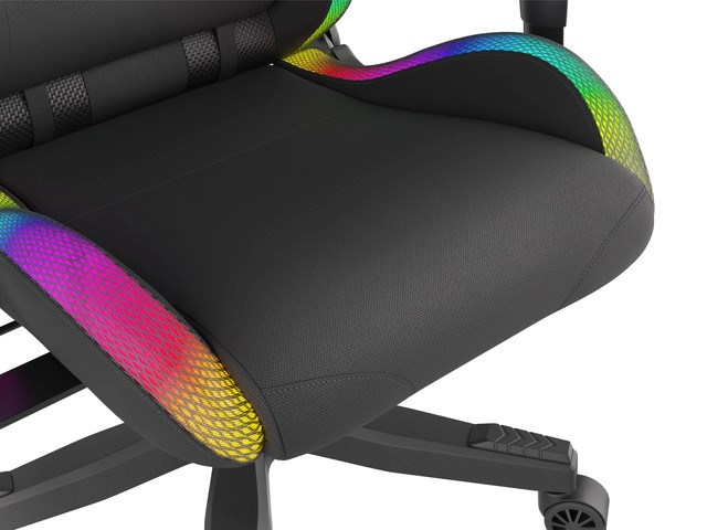 Karrige lojërash NATEC Genesis Trit 600 RGB, 150 kg, e zezë
