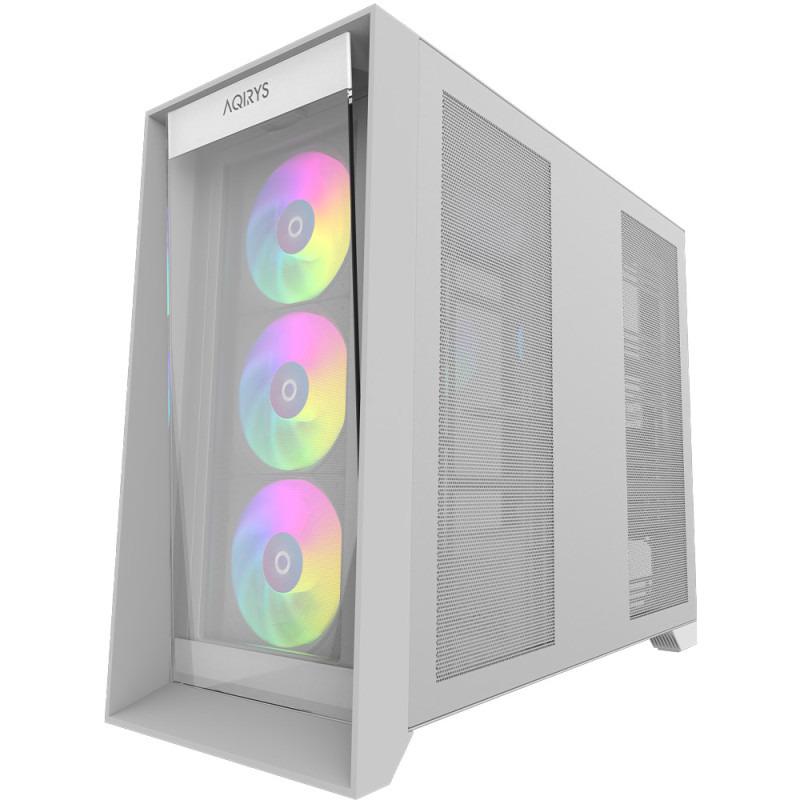 Kasa kompjuteri AQIRYS XO-1WH, mid tower, ARGB, xham i temperuar, e bardhë