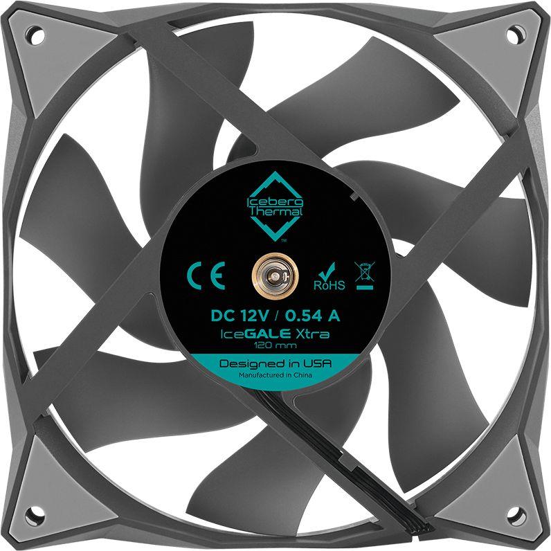 Ftohës Iceberg IceGALE Xtra, 120 mm, i hirtë