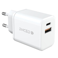 Dviced Wall Charger 35W GaN 1 USB-A, 1 USB-C EU, White