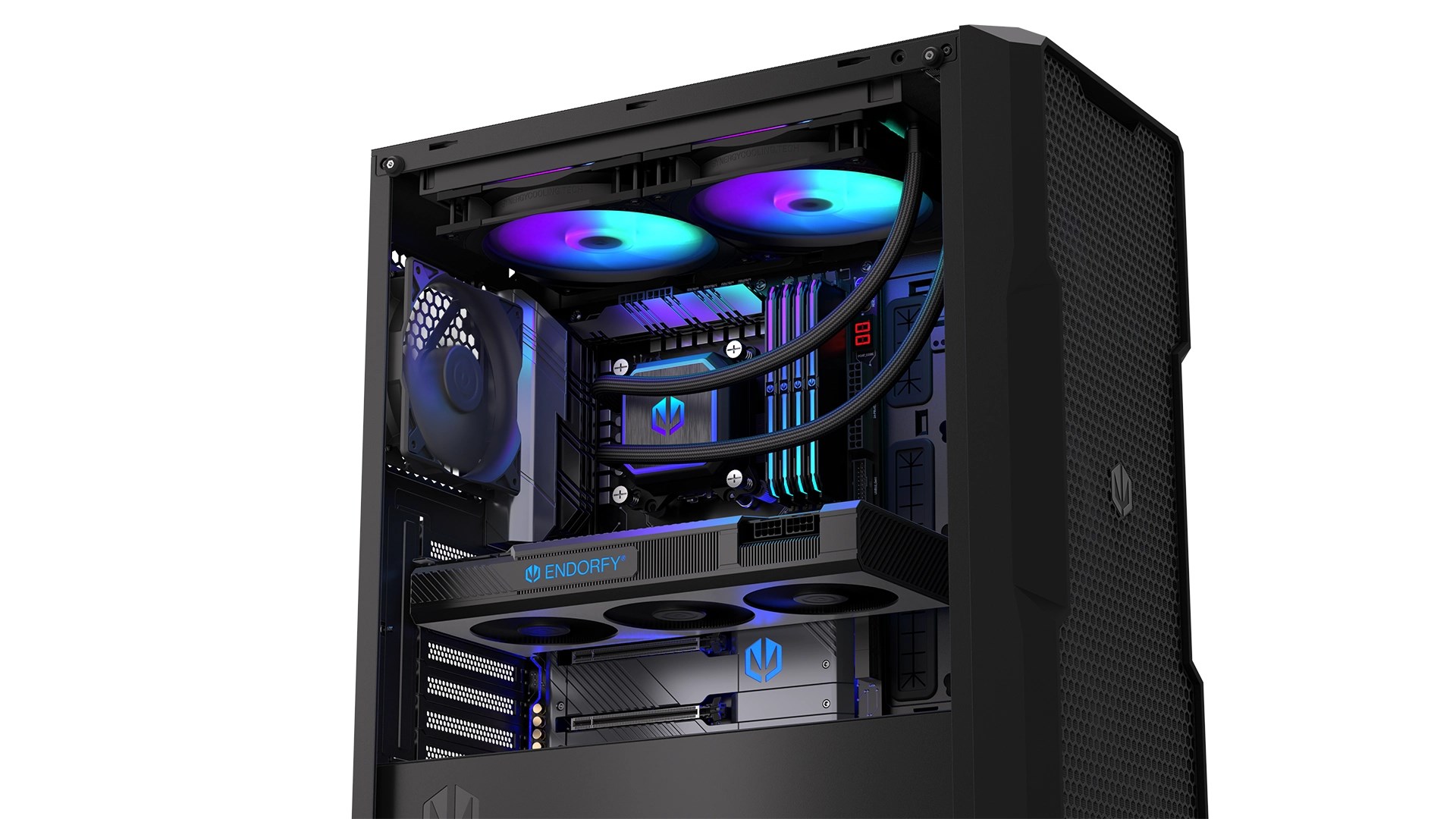 Ftohës me ujë Endorfy Navis F280 ARGB, 14 cm, i zi