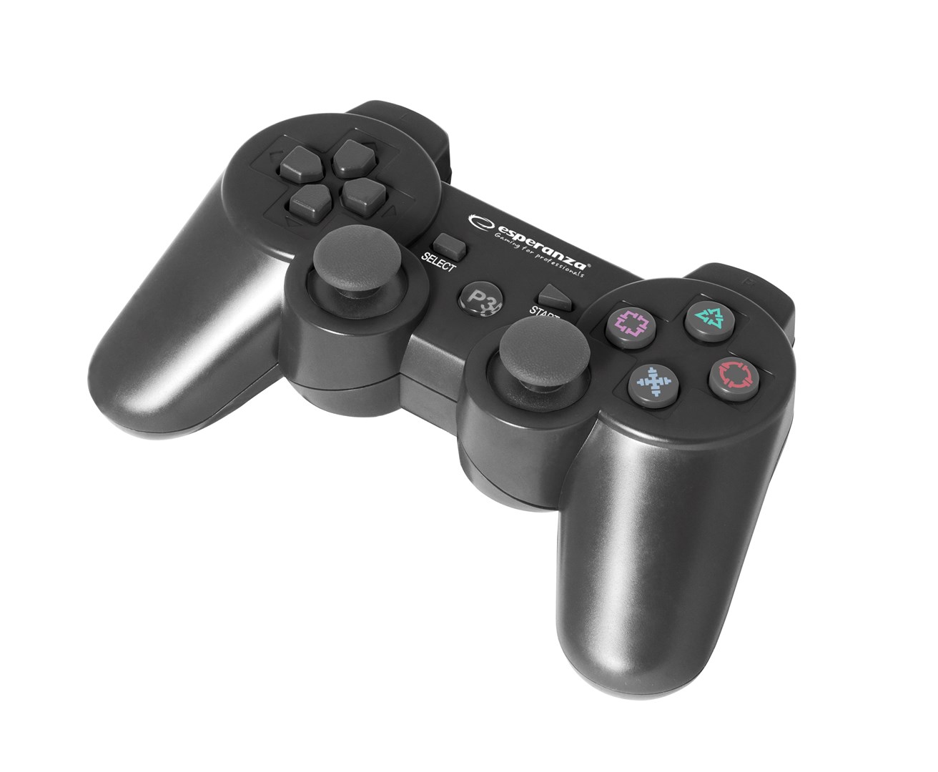 Gamepad pa tela Esperanza Marine EGG109K, Bluetooth, për PS3, i zi