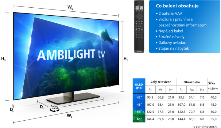 Televizor Philips 65OLED818, 65" (164cm), 4K UHD, i zi