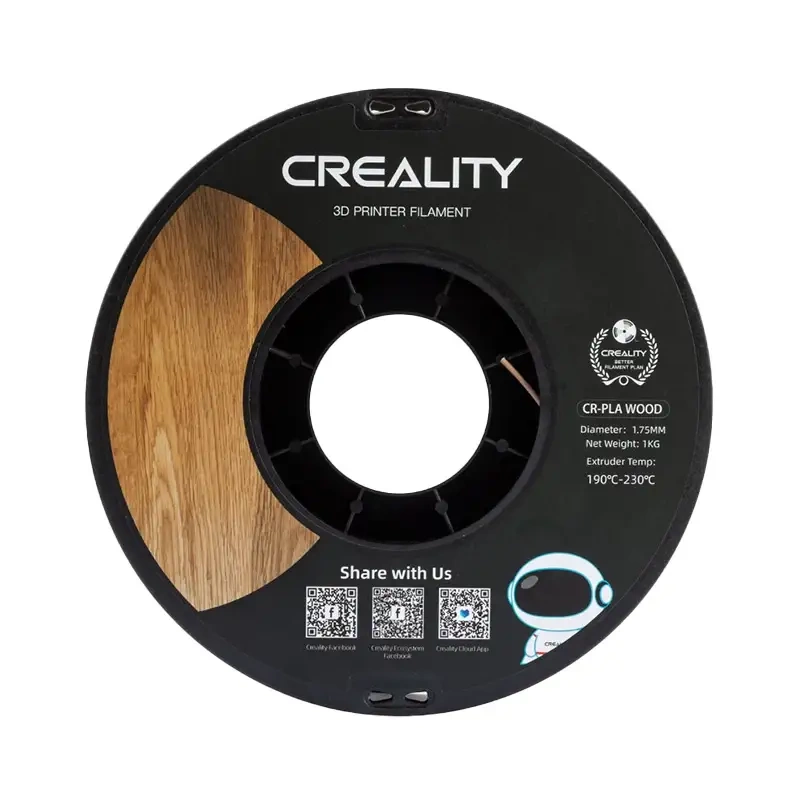 Filament 3D Creality CR-Wood PLA, 1.75mm, efekt druri, kafe