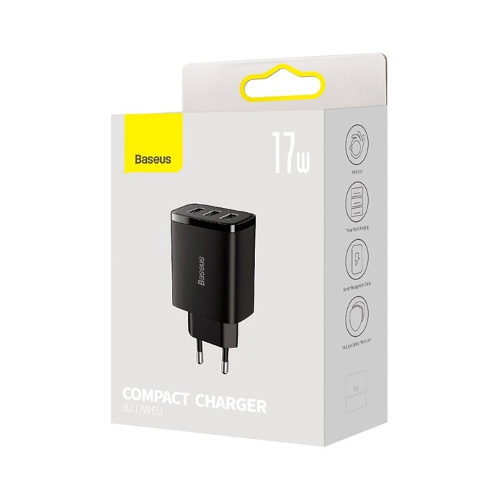 Karikues Baseus 3U, 17W, i zi