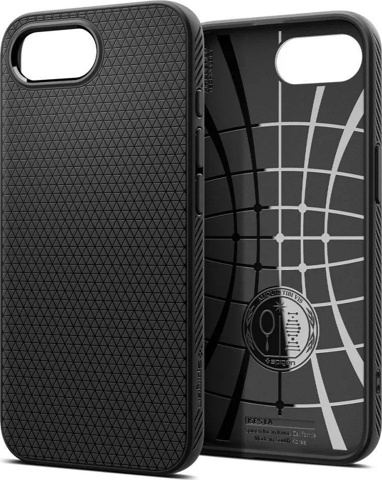 Mbulesë telefoni Spigen Liquid Air, për iPhone 16e, TPU, e zezë mat