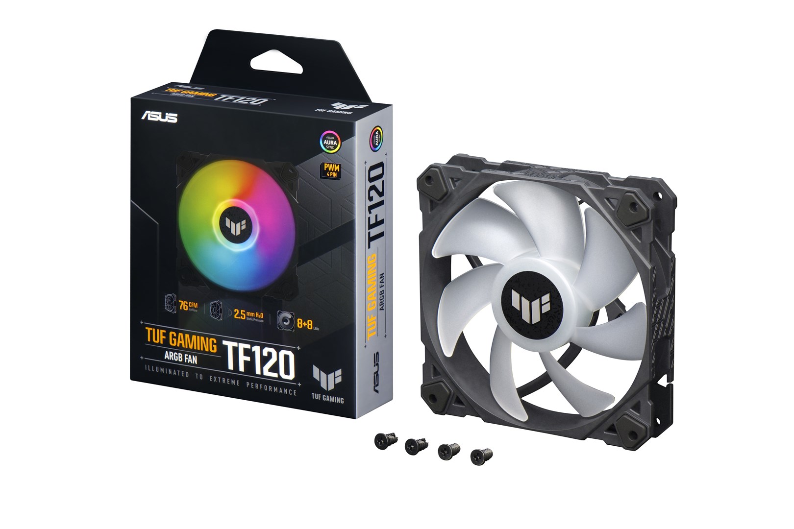 Ftohës ASUS TUF Gaming TF120 ARGB, 12 cm, i zi
