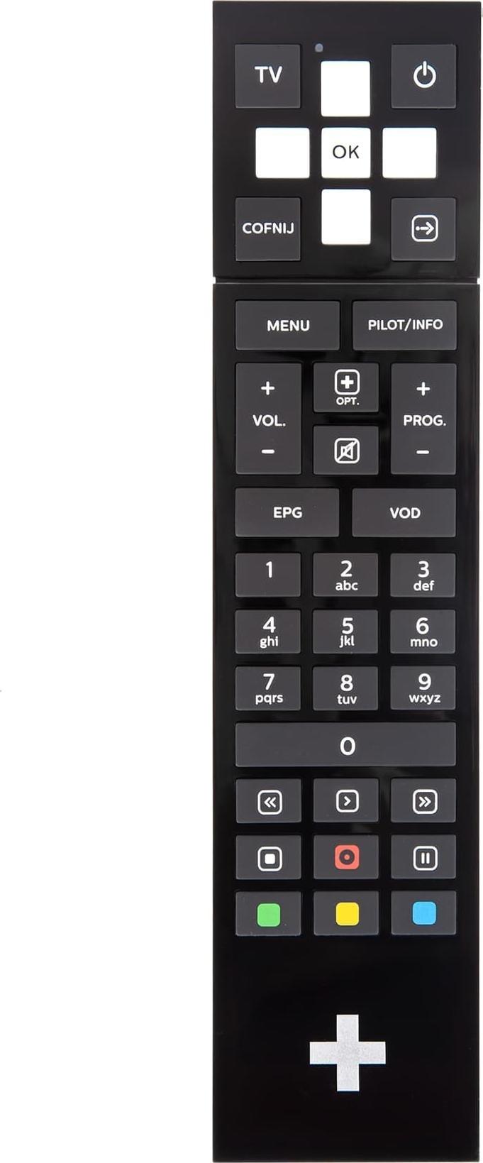 Pilot televizori RTV LP Canal Plus DSIW74, për Sagemcom Ultrabox, i zi