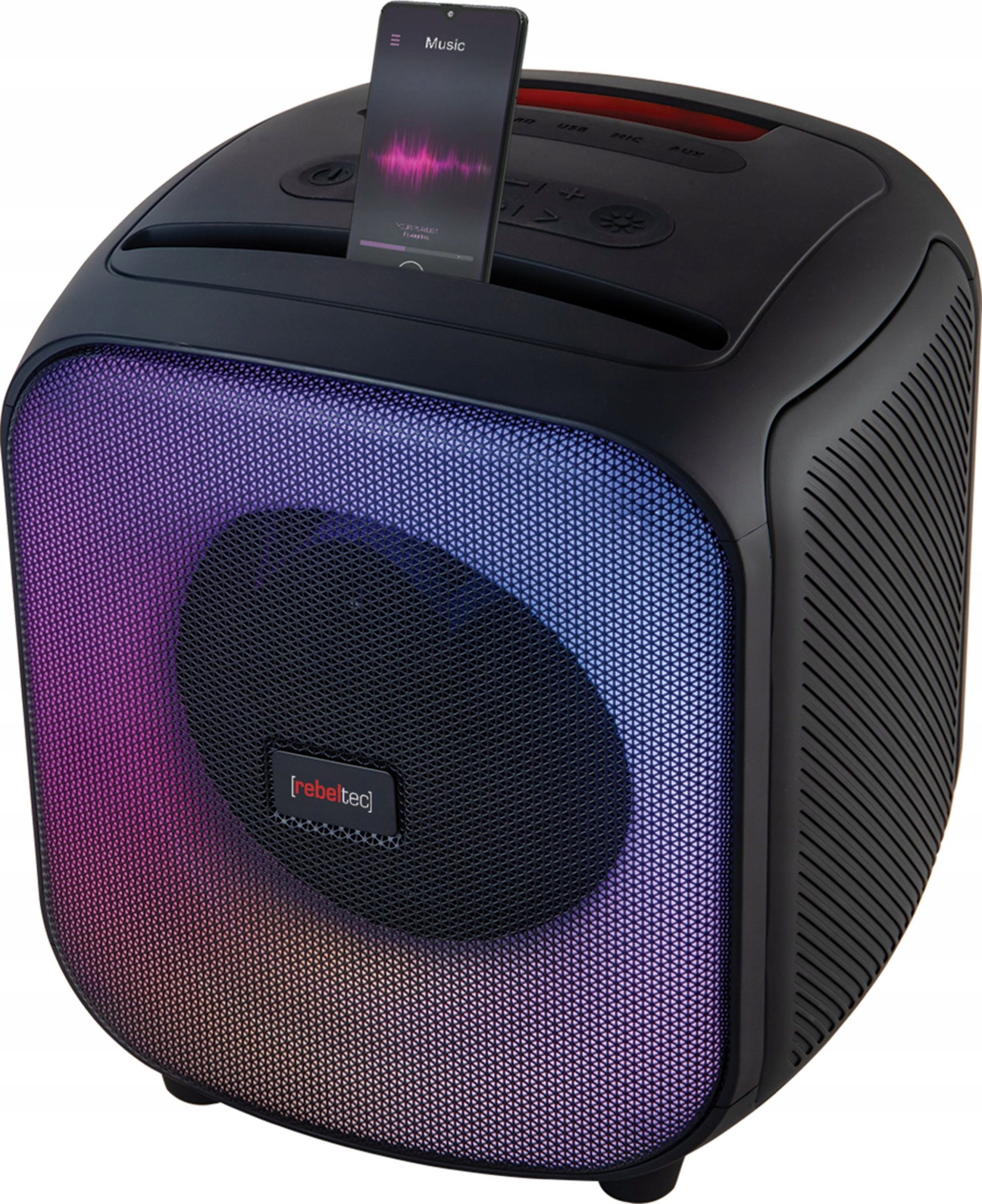 Altoparlant Bluetooth Rebeltec PowerCUBE 500, 60W, FM USB, i zi