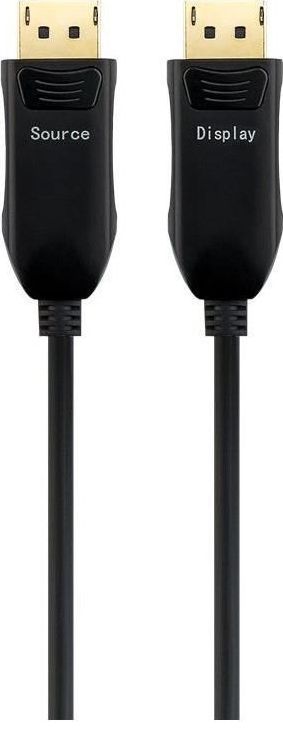 Kabllo DisplayPort PremiumCord KPORT6-15, 15m, optike, e zezë