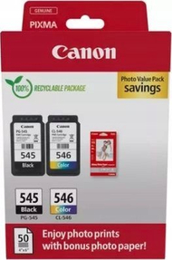 Кертриџ боја Canon PG-545 CL-546, оригинален мултипак, со фотографска хартија
