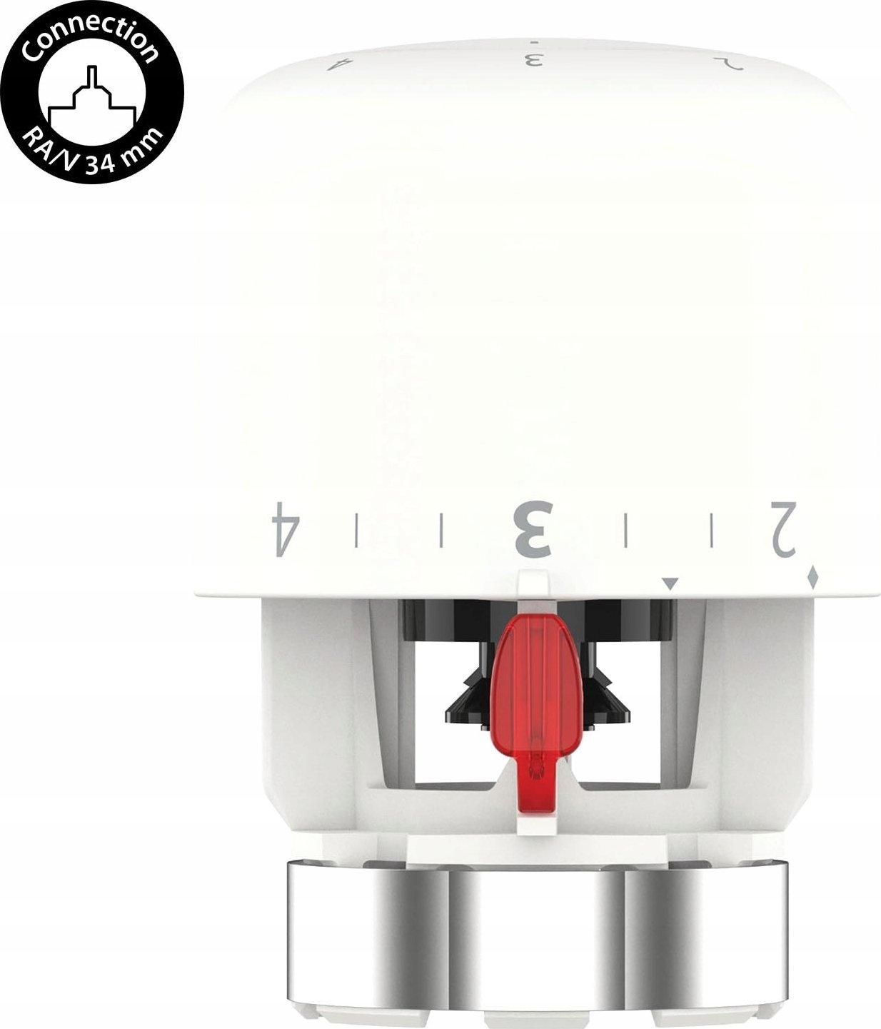 Valvul termostatike radiator Danfoss Aero 015G4560, 34mm, 7-28 °C