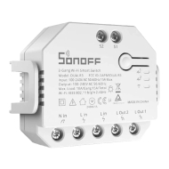 Ndërprerës inteligjent WiFi Sonoff Dual R3, 2 kanale, kontroll përmes aplikacionit, i bardhë