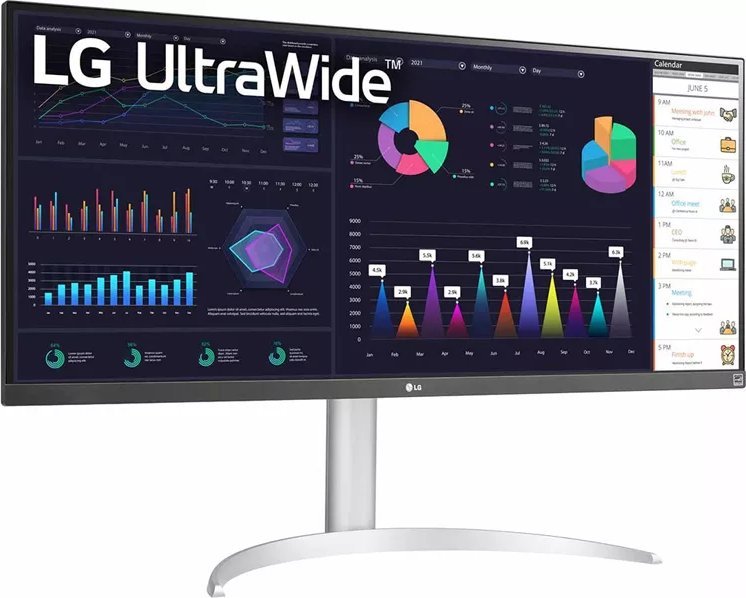 Monitor LG 34WQ650, 34", 100Hz, i bardhë