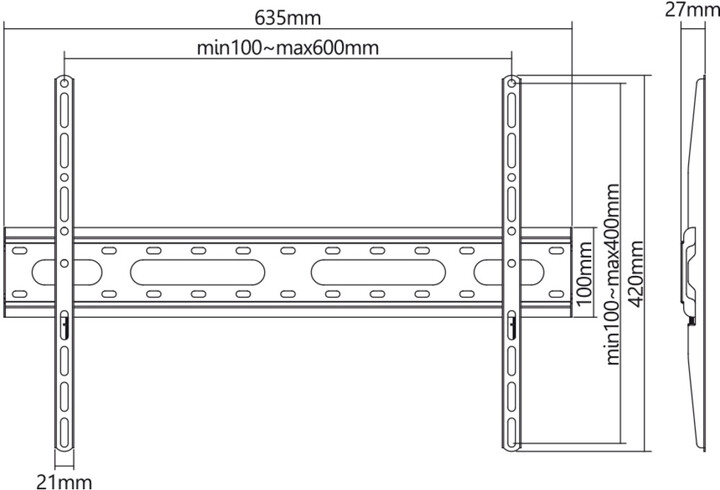 Mbajtëse STELL SHO 4220 për TV 37 '' - 70 '', e zezë