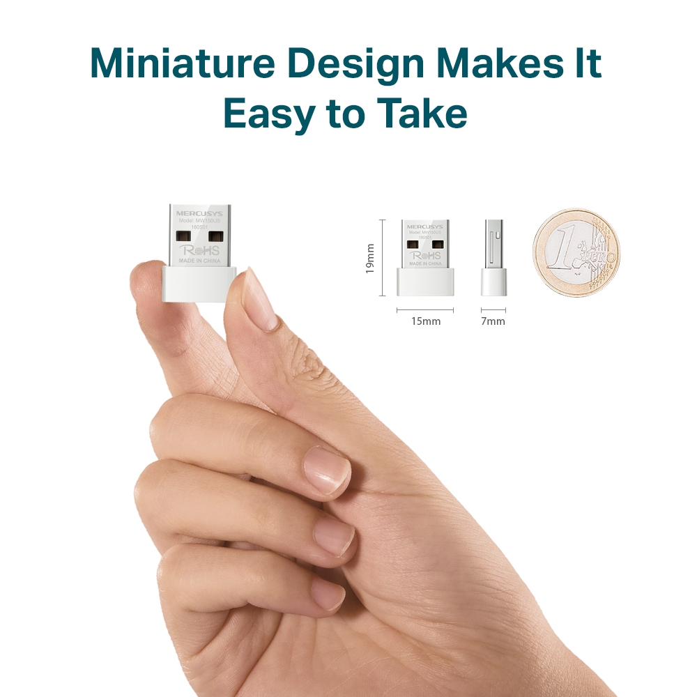 Përshtatës Mercusys A150, USB 2.0, wireless, 150 mbps