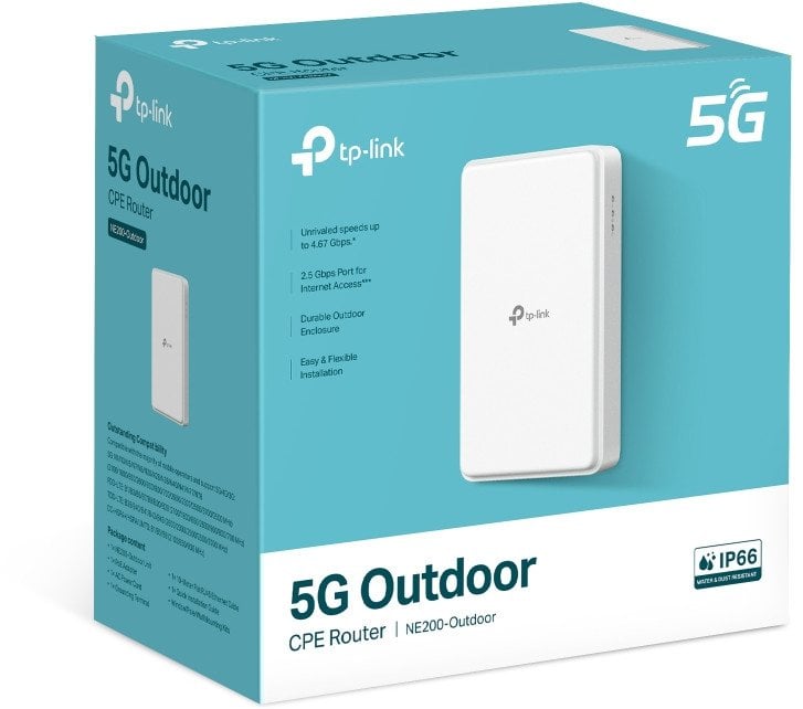 Ruter i jashtëm TP-Link 5G, modem 5G i integruar, PoE, i bardhë