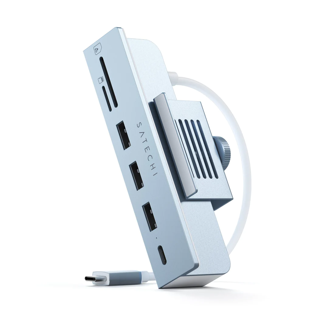 USB Hub Satechi USB-C Clamp për iMac 24" (2021), i kaltër