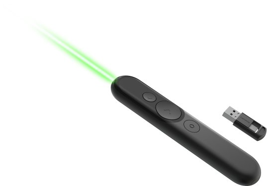 Prezantues wireless Lenovo 4XW1S62315, Bluetooth RF, lazer i gjelbër, i zi